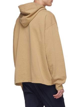 Back View - Click To Enlarge - ACNE STUDIOS - Logo print garment dyed oversized hoodie