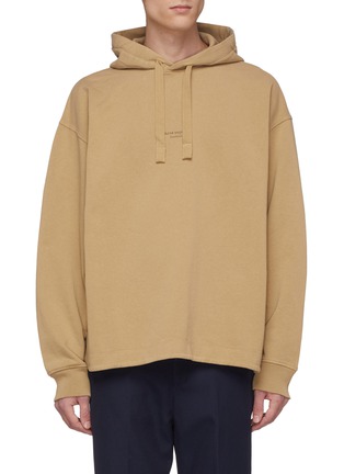 Main View - Click To Enlarge - ACNE STUDIOS - Logo print garment dyed oversized hoodie