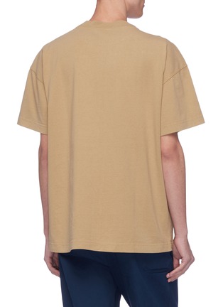 Back View - Click To Enlarge - ACNE STUDIOS - Logo print garment dyed oversized T-shirt