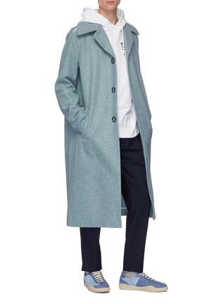 Figure View - Click To Enlarge - ACNE STUDIOS - Ring button wool melton coat