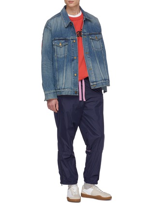 Figure View - Click To Enlarge - ACNE STUDIOS - Face patch contrast piping jogging pants
