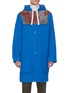 Main View - Click To Enlarge - ACNE STUDIOS - Abstract jacquard panel hooded melton coat