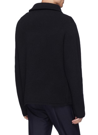 Back View - Click To Enlarge - ACNE STUDIOS - 'Fisherman' Wool blend half zip sweater