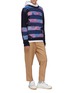 Figure View - Click To Enlarge - ACNE STUDIOS - Abstract stripe panel boxy sweater