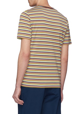 Back View - Click To Enlarge - ACNE STUDIOS - Face patch stripe T-shirt