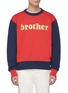 Main View - Click To Enlarge - ACNE STUDIOS - 'Brother' print colourblock sweatshirt