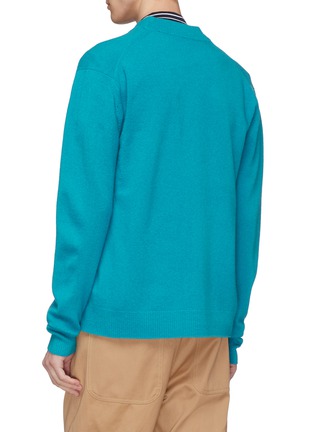 Back View - Click To Enlarge - ACNE STUDIOS - 'Neve Face' patch wool cardigan