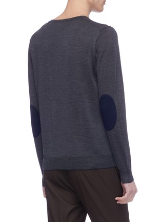 Back View - Click To Enlarge - ALTEA - Contrast elbow patch virgin wool sweater