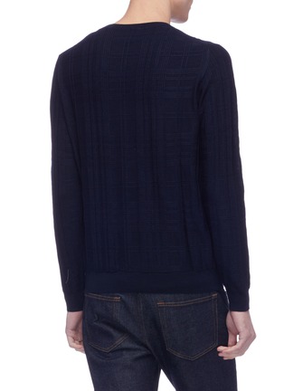 Back View - Click To Enlarge - ALTEA - Check plaid virgin wool sweater