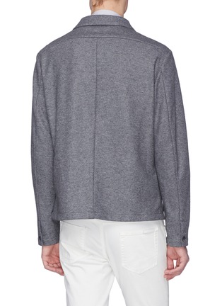 Back View - Click To Enlarge - BARENA - 'Cheno Plana' brushed knit shirt jacket