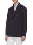 Front View - Click To Enlarge - BARENA - 'Mosto Rupe' knit double breasted soft blazer