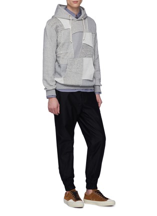 Figure View - Click To Enlarge - COMME DES GARÇONS HOMME - Tapered leg twill jogging pants
