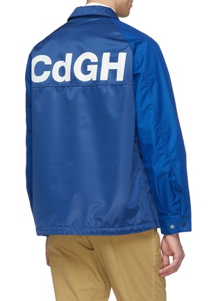Back View - Click To Enlarge - COMME DES GARÇONS HOMME - Logo print raglan sleeve oversized coach jacket