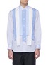 Main View - Click To Enlarge - COMME DES GARÇONS SHIRT - Mix pattern strap stripe shirt