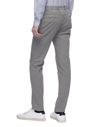 Back View - Click To Enlarge - INCOTEX - Slim fit piqué chinos