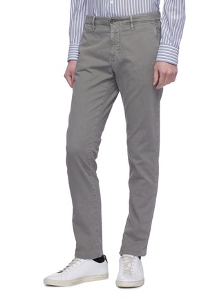 Front View - Click To Enlarge - INCOTEX - Slim fit piqué chinos