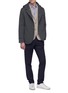 Figure View - Click To Enlarge - INCOTEX - Slim fit pleated gabardine pants