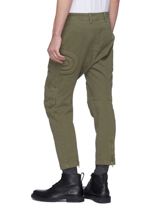 Back View - Click To Enlarge - NEIL BARRETT - Detachable knee patch twill biker pants