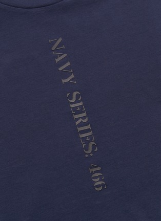  - NEIL BARRETT - 'Navy Series: 466' slogan print T-shirt