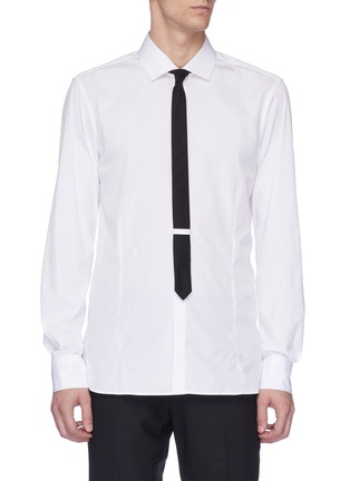 Main View - Click To Enlarge - NEIL BARRETT - Slim fit shirt with tie