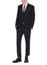 Figure View - Click To Enlarge - NEIL BARRETT - Slim fit shirt with tie