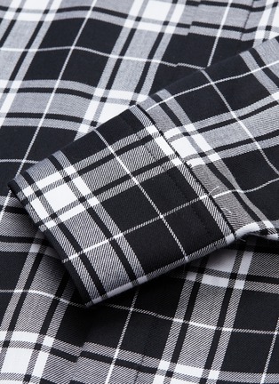  - NEIL BARRETT - 'Authentic' slogan print tartan plaid herringbone shirt