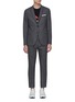 Main View - Click To Enlarge - NEIL BARRETT - Peaked lapel skinny virgin wool-cotton suit