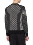 Back View - Click To Enlarge - NEIL BARRETT - Mix geometric jacquard Merino wool sweater