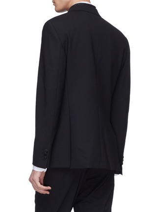 Back View - Click To Enlarge - NEIL BARRETT - Layered lapel slim fit tuxedo blazer