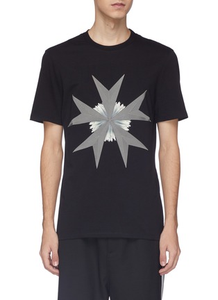 Main View - Click To Enlarge - NEIL BARRETT - Geometric appliqué T-shirt