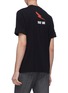 Back View - Click To Enlarge - NEIL BARRETT - Thunderbolt slogan print roll cuff T-shirt