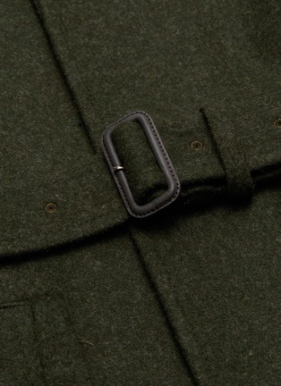  - RING JACKET - Belted melton raglan trench coat