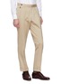 Front View - Click To Enlarge - RING JACKET - Buckled tab pleated twill chinos