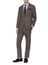 Figure View - Click To Enlarge - RING JACKET - '269E' check plaid wool suit