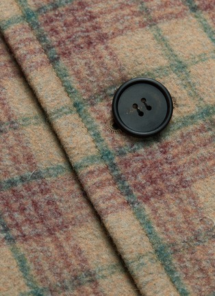  - WOOYOUNGMI - Belted tartan plaid melton coat