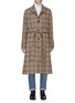 Main View - Click To Enlarge - WOOYOUNGMI - Belted tartan plaid melton coat