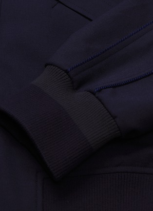  - WOOYOUNGMI - Logo embroidered stripe sleeve bomber jacket