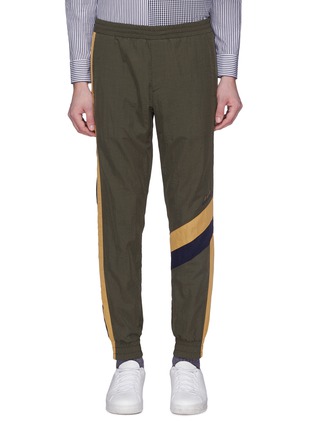 Main View - Click To Enlarge - WOOYOUNGMI - Colourblock stripe outseam track pants