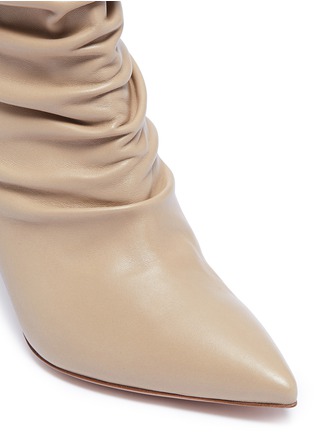 Detail View - Click To Enlarge - GIANVITO ROSSI - Ruched nappa leather boots