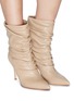 Figure View - Click To Enlarge - GIANVITO ROSSI - Ruched nappa leather boots