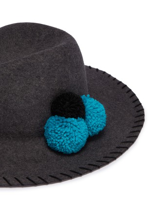 Detail View - Click To Enlarge - SENSI STUDIO - 'Susana' pompom wool felt hat