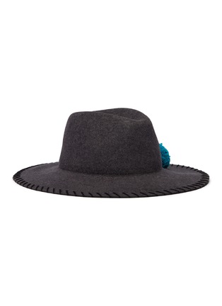 Figure View - Click To Enlarge - SENSI STUDIO - 'Susana' pompom wool felt hat
