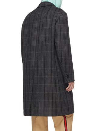 Back View - Click To Enlarge - CALVIN KLEIN 205W39NYC - Stripe virgin wool-silk herringbone oversized coat