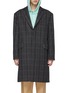 Main View - Click To Enlarge - CALVIN KLEIN 205W39NYC - Stripe virgin wool-silk herringbone oversized coat