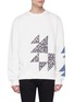 Main View - Click To Enlarge - CALVIN KLEIN 205W39NYC - Floral triangular appliqué sweatshirt