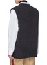 Back View - Click To Enlarge - CALVIN KLEIN 205W39NYC - Zip outseam oversized lamb wool rib knit vest