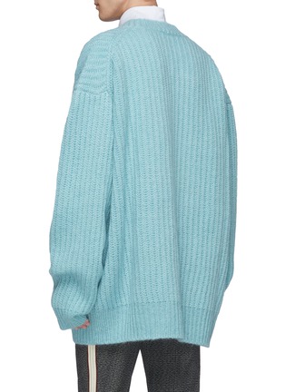 Back View - Click To Enlarge - CALVIN KLEIN 205W39NYC - Mohair-wool oversized V-neck sweater