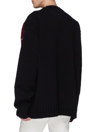 Back View - Click To Enlarge - CALVIN KLEIN 205W39NYC - Geometric intarsia virgin wool-mohair sweater