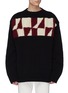 Main View - Click To Enlarge - CALVIN KLEIN 205W39NYC - Geometric intarsia virgin wool-mohair sweater