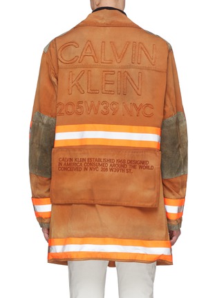 Back View - Click To Enlarge - CALVIN KLEIN 205W39NYC - 'Fireman' detachable patch logo appliqué canvas coat